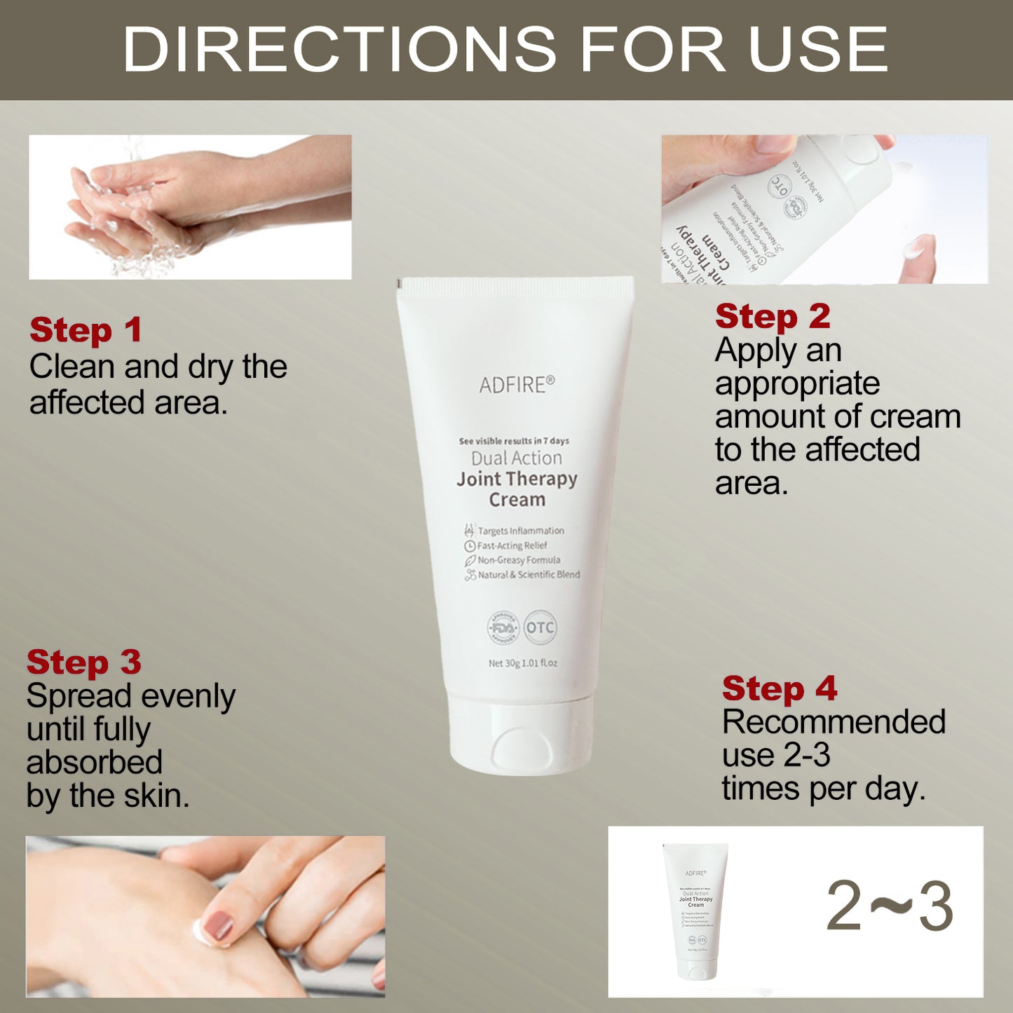 ADFIRE™ Dual Action Joint Therapy Cream