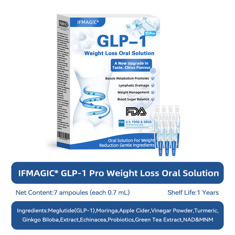IFMAGIC® GLP-1 Pro Weight Loss Oral Solution✅One dose a day — see results in 7 days👩⚕️Suitable for obesity, cardiovascular diseases, diabetes, sleep apnea, high cholesterol and blood lipids, joint problems, and various other conditions 🌹