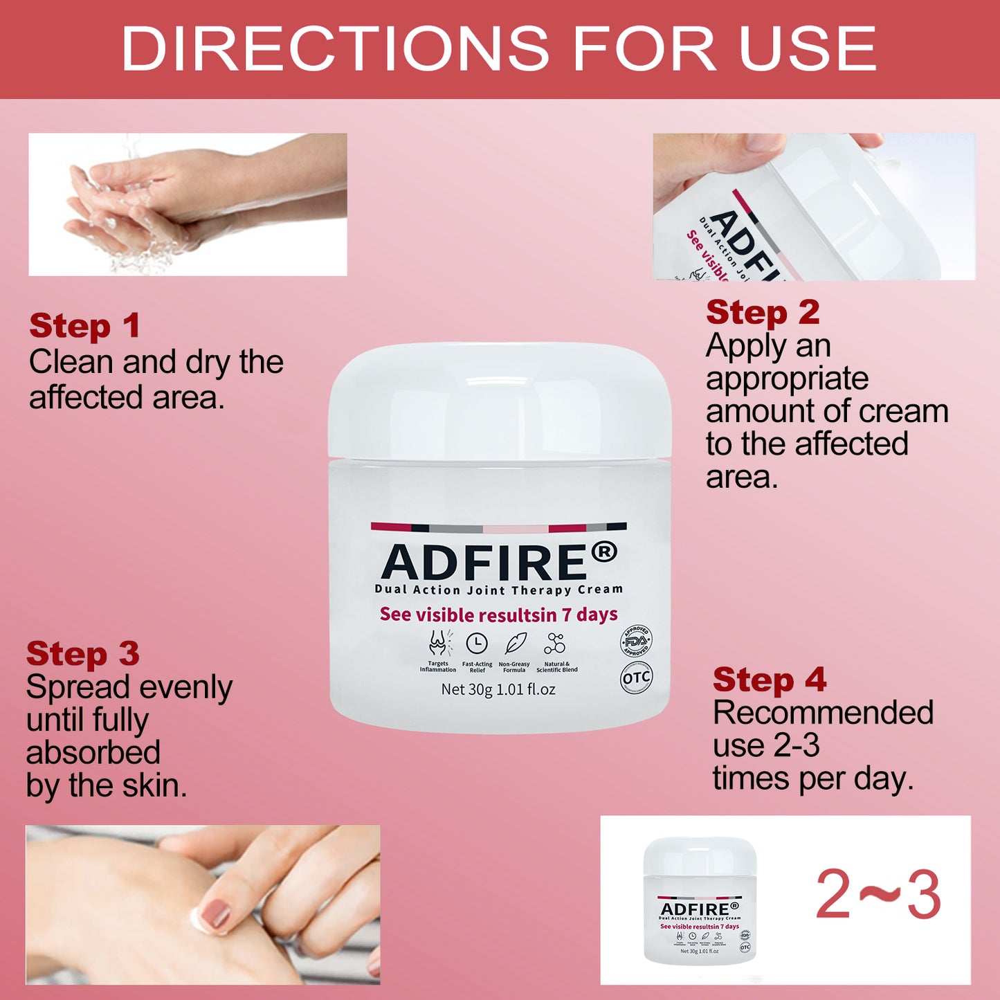 ADFIRE™ Dual Action Joint Therapy Cream