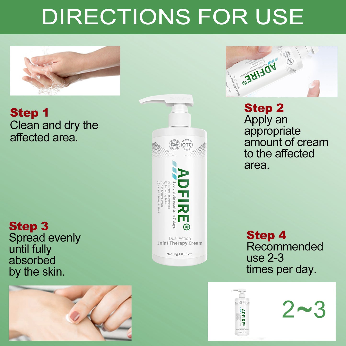 ADFIRE™ Dual Action Joint Therapy Cream