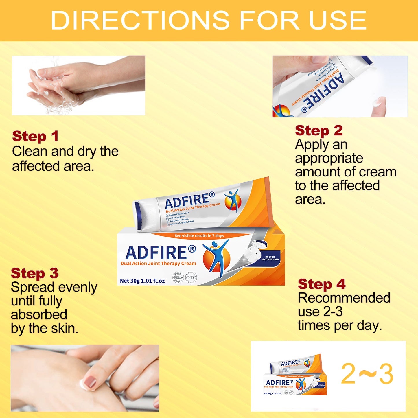 ADFIRE™ Dual Action Joint Therapy Cream