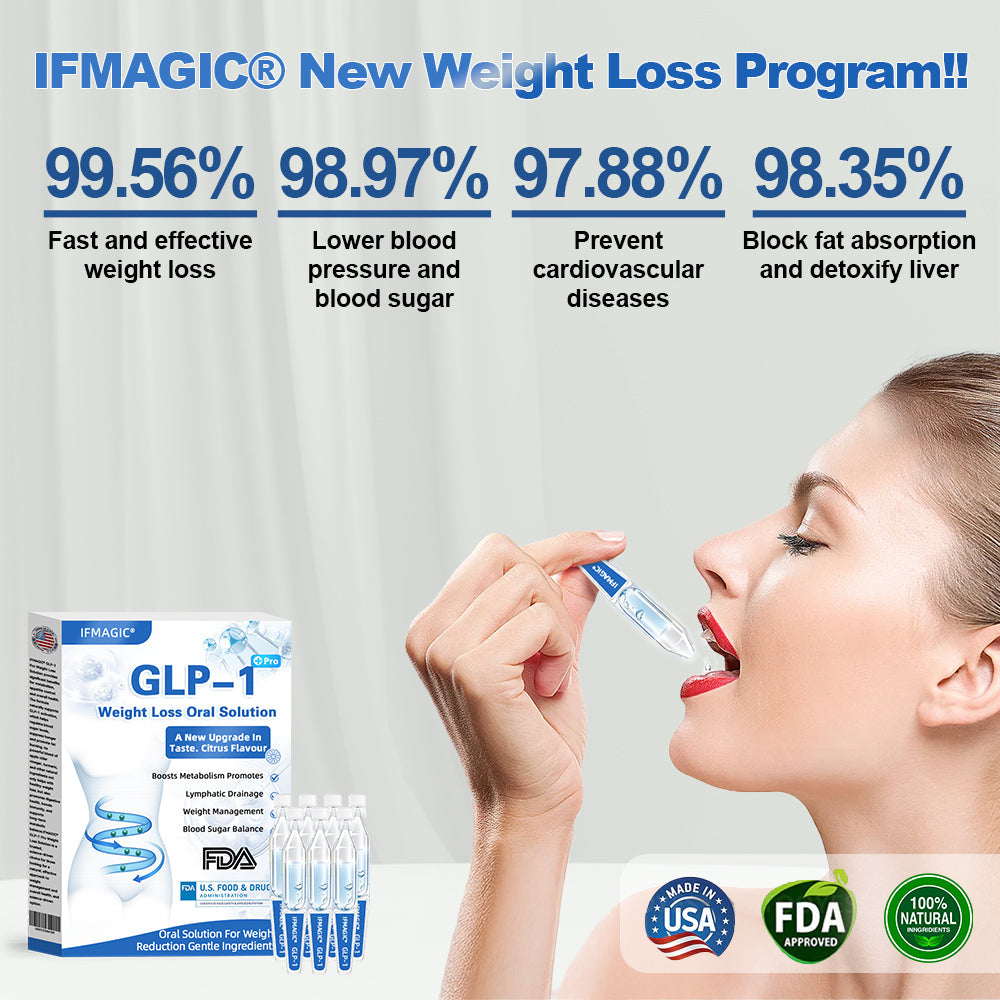 IFMAGIC® GLP-1 Pro Weight Loss Oral Solution✅One dose a day — see results in 7 days👩⚕️Suitable for obesity, cardiovascular diseases, diabetes, sleep apnea, high cholesterol and blood lipids, joint problems, and various other conditions 🌹