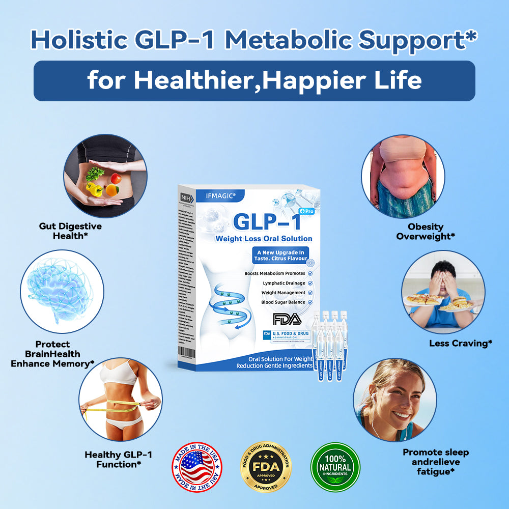 IFMAGIC® GLP-1 Pro Weight Loss Oral Solution✅One dose a day — see results in 7 days👩⚕️Suitable for obesity, cardiovascular diseases, diabetes, sleep apnea, high cholesterol and blood lipids, joint problems, and various other conditions 🌹