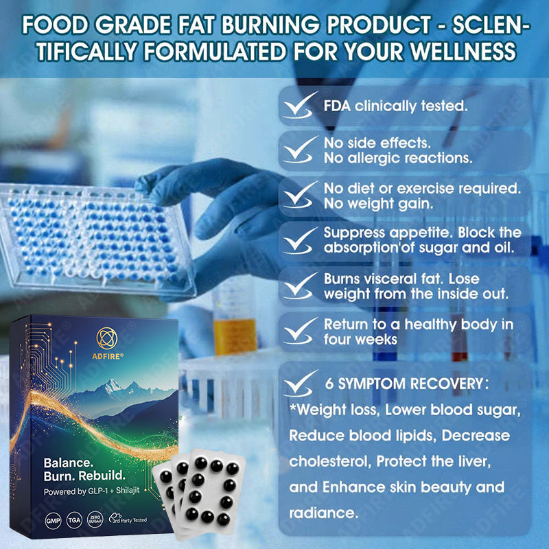 𝐀𝐝𝐟𝐢𝐫𝐞® 🔥𝐆𝐋𝐏-𝟏 + 𝐒𝐡𝐢𝐥𝐚𝐣𝐢𝐭 𝐃𝐮𝐚𝐥-𝐂𝐨𝐫𝐞 𝐌𝐞𝐭𝐚𝐛𝐨𝐥𝐢𝐜 & 𝐑𝐞𝐬𝐭𝐨𝐫𝐚𝐭𝐢𝐨𝐧 𝐔𝐥𝐭𝐫𝐚-𝐂𝐨𝐧𝐜𝐞𝐧𝐭𝐫𝐚𝐭𝐞𝐝 𝐄𝐬𝐬𝐞𝐧𝐜𝐞 𝐁𝐞𝐚𝐝𝐬 — 𝐒𝐜𝐢𝐞𝐧𝐭𝐢𝐟𝐢𝐜 𝐅𝐚𝐭 𝐁𝐮𝐫𝐧 × 𝐇𝐞𝐫𝐛𝐚𝐥 𝐑𝐞𝐣𝐮𝐯𝐞𝐧𝐚𝐭𝐢𝐨𝐧, 𝐅𝐮𝐥𝐥𝐲 𝐀𝐜𝐭𝐢𝐯𝐚𝐭𝐢𝐧𝐠 𝐭𝐡𝐞 𝐁𝐨𝐝𝐲’𝐬 𝐌𝐞𝐭𝐚𝐛𝐨𝐥𝐢𝐜 𝐒𝐲𝐬𝐭𝐞𝐦 (✅ 𝐁𝐥𝐨𝐨𝐝 𝐒𝐮𝐠𝐚𝐫 𝐂𝐨𝐧𝐭𝐫𝐨𝐥, 𝐅𝐚𝐭 𝐋𝐨𝐬𝐬, 𝐇𝐞𝐚𝐫𝐭 𝐇𝐞𝐚𝐥𝐭𝐡, 𝐀𝐧𝐭𝐢-𝐀𝐠𝐢𝐧𝐠)