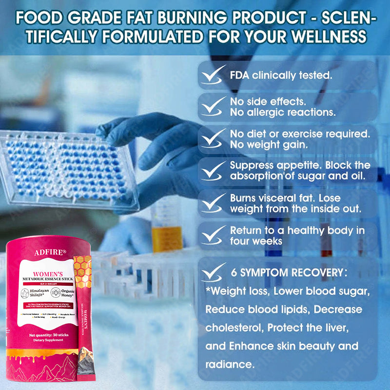 ADFIRE® BALANCE BURN BEAUTIFY WOMEN'S GLP-1+SHILAJIT+ ROYAL JELLY METABOLIC ESSENCE STICK