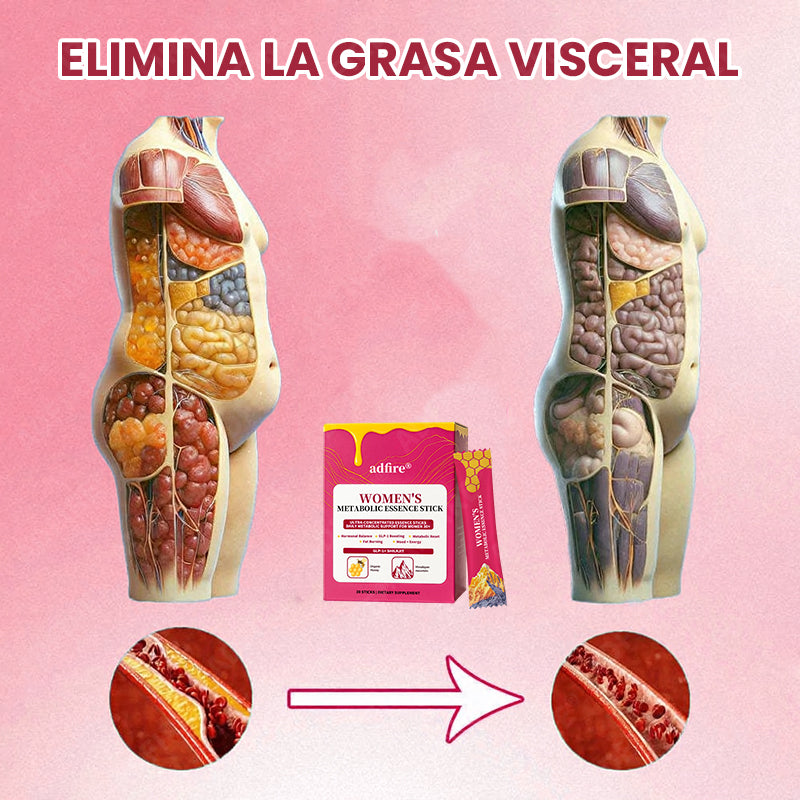 ADFIRE® BALANCE BURN BEAUTIFY ESENCIA METABÓLICA PARA MUJERES GLP-1 + SHILAJIT + JALEA REAL EN BARRA