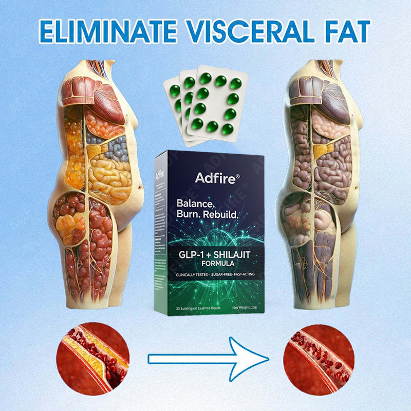 𝐀𝐝𝐟𝐢𝐫𝐞® 𝐆𝐋𝐏-𝟏 + 𝐒𝐡𝐢𝐥𝐚𝐣𝐢𝐭 𝐃𝐮𝐚𝐥-𝐂𝐨𝐫𝐞 𝐌𝐞𝐭𝐚𝐛𝐨𝐥𝐢𝐜 & 𝐑𝐞𝐬𝐭𝐨𝐫𝐚𝐭𝐢𝐨𝐧 𝐔𝐥𝐭𝐫𝐚-𝐂𝐨𝐧𝐜𝐞𝐧𝐭𝐫𝐚𝐭𝐞𝐝 𝐄𝐬𝐬𝐞𝐧𝐜𝐞 𝐁𝐞𝐚𝐝𝐬 — 𝐒𝐜𝐢𝐞𝐧𝐭𝐢𝐟𝐢𝐜 𝐅𝐚𝐭 𝐁𝐮𝐫𝐧 × 𝐇𝐞𝐫𝐛𝐚𝐥 𝐑𝐞𝐣𝐮𝐯𝐞𝐧𝐚𝐭𝐢𝐨𝐧, 𝐅𝐮𝐥𝐥𝐲 𝐀𝐜𝐭𝐢𝐯𝐚𝐭𝐢𝐧𝐠 𝐭𝐡𝐞 𝐁𝐨𝐝𝐲’𝐬 𝐌𝐞𝐭𝐚𝐛𝐨𝐥𝐢𝐜 𝐒𝐲𝐬𝐭𝐞𝐦 (✅ 𝐁𝐥𝐨𝐨𝐝 𝐒𝐮𝐠𝐚𝐫 𝐂𝐨𝐧𝐭𝐫𝐨𝐥, 𝐅𝐚𝐭 𝐋𝐨𝐬𝐬, 𝐇𝐞𝐚𝐫𝐭 𝐇𝐞𝐚𝐥𝐭𝐡, 𝐀𝐧𝐭𝐢-𝐀𝐠𝐢𝐧𝐠)