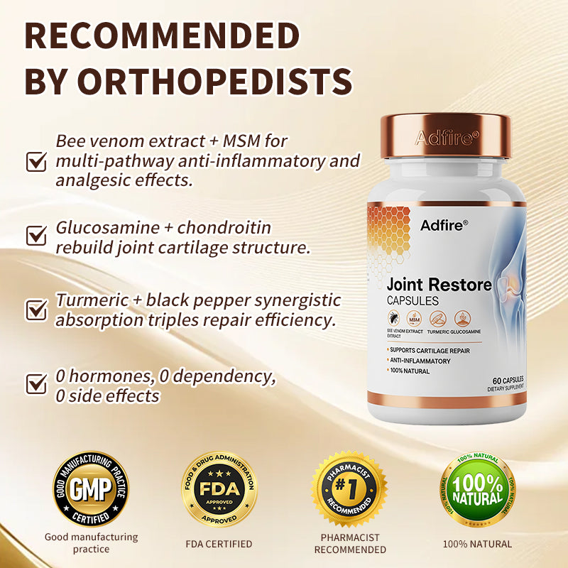 Want faster, deeper joint healing? Add Adfire® Joint Restore Capsules to support cartilage repair from the inside out!