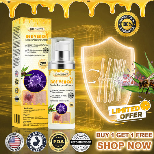 🐝 JORONDY® Bee Venom Senile Purpura Cream:Congratulations on getting an extra 60% off! Give some to your family and friends! This discount is only available this time! This is your last chance to save! Please grab it!