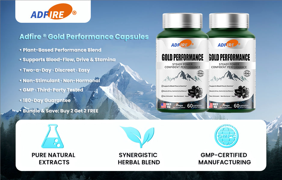 𝐀𝐝𝐟𝐢𝐫𝐞® 𝐆𝐨𝐥𝐝 𝐏𝐞𝐫𝐟𝐨𝐫𝐦𝐚𝐧𝐜𝐞 𝐂𝐚𝐩𝐬𝐮𝐥𝐞𝐬 — 𝐍𝐚𝐭𝐮𝐫𝐚𝐥 𝐒𝐢𝐳𝐞 & 𝐒𝐭𝐚𝐦𝐢𝐧𝐚 𝐄𝐧𝐡𝐚𝐧𝐜𝐞𝐫