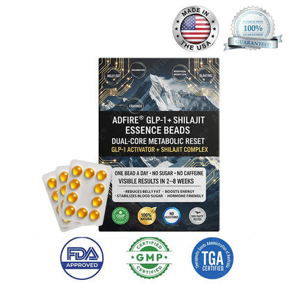 𝐀𝐝𝐟𝐢𝐫𝐞® 𝐆𝐋𝐏-𝟏 + 𝐒𝐡𝐢𝐥𝐚𝐣𝐢𝐭 𝐃𝐮𝐚𝐥-𝐂𝐨𝐫𝐞 𝐌𝐞𝐭𝐚𝐛𝐨𝐥𝐢𝐜 & 𝐑𝐞𝐬𝐭𝐨𝐫𝐚𝐭𝐢𝐨𝐧 𝐔𝐥𝐭𝐫𝐚-𝐂𝐨𝐧𝐜𝐞𝐧𝐭𝐫𝐚𝐭𝐞𝐝 𝐄𝐬𝐬𝐞𝐧𝐜𝐞 𝐁𝐞𝐚𝐝𝐬 — 𝐒𝐜𝐢𝐞𝐧𝐭𝐢𝐟𝐢𝐜 𝐅𝐚𝐭 𝐁𝐮𝐫𝐧 × 𝐇𝐞𝐫𝐛𝐚𝐥 𝐑𝐞𝐣𝐮𝐯𝐞𝐧𝐚𝐭𝐢𝐨𝐧, 𝐅𝐮𝐥𝐥𝐲 𝐀𝐜𝐭𝐢𝐯𝐚𝐭𝐢𝐧𝐠 𝐭𝐡𝐞 𝐁𝐨𝐝𝐲’𝐬 𝐌𝐞𝐭𝐚𝐛𝐨𝐥𝐢𝐜 𝐒𝐲𝐬𝐭𝐞𝐦 (✅ 𝐁𝐥𝐨𝐨𝐝 𝐒𝐮𝐠𝐚𝐫 𝐂𝐨𝐧𝐭𝐫𝐨𝐥, 𝐅𝐚𝐭 𝐋𝐨𝐬𝐬, 𝐇𝐞𝐚𝐫𝐭 𝐇𝐞𝐚𝐥𝐭𝐡, 𝐀𝐧𝐭𝐢-𝐀𝐠𝐢𝐧𝐠)