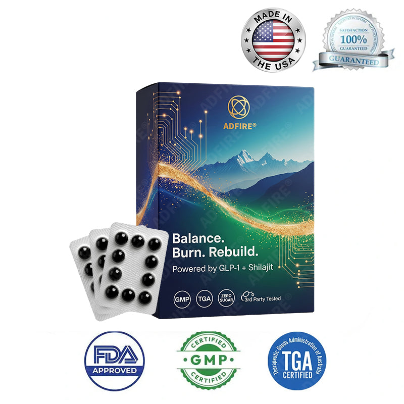 𝐀𝐝𝐟𝐢𝐫𝐞® 🔥𝐆𝐋𝐏-𝟏 + 𝐒𝐡𝐢𝐥𝐚𝐣𝐢𝐭 𝐃𝐮𝐚𝐥-𝐂𝐨𝐫𝐞 𝐌𝐞𝐭𝐚𝐛𝐨𝐥𝐢𝐜 & 𝐑𝐞𝐬𝐭𝐨𝐫𝐚𝐭𝐢𝐨𝐧 𝐔𝐥𝐭𝐫𝐚-𝐂𝐨𝐧𝐜𝐞𝐧𝐭𝐫𝐚𝐭𝐞𝐝 𝐄𝐬𝐬𝐞𝐧𝐜𝐞 𝐁𝐞𝐚𝐝𝐬 — 𝐒𝐜𝐢𝐞𝐧𝐭𝐢𝐟𝐢𝐜 𝐅𝐚𝐭 𝐁𝐮𝐫𝐧 × 𝐇𝐞𝐫𝐛𝐚𝐥 𝐑𝐞𝐣𝐮𝐯𝐞𝐧𝐚𝐭𝐢𝐨𝐧, 𝐅𝐮𝐥𝐥𝐲 𝐀𝐜𝐭𝐢𝐯𝐚𝐭𝐢𝐧𝐠 𝐭𝐡𝐞 𝐁𝐨𝐝𝐲’𝐬 𝐌𝐞𝐭𝐚𝐛𝐨𝐥𝐢𝐜 𝐒𝐲𝐬𝐭𝐞𝐦 (✅ 𝐁𝐥𝐨𝐨𝐝 𝐒𝐮𝐠𝐚𝐫 𝐂𝐨𝐧𝐭𝐫𝐨𝐥, 𝐅𝐚𝐭 𝐋𝐨𝐬𝐬, 𝐇𝐞𝐚𝐫𝐭 𝐇𝐞𝐚𝐥𝐭𝐡, 𝐀𝐧𝐭𝐢-𝐀𝐠𝐢𝐧𝐠)