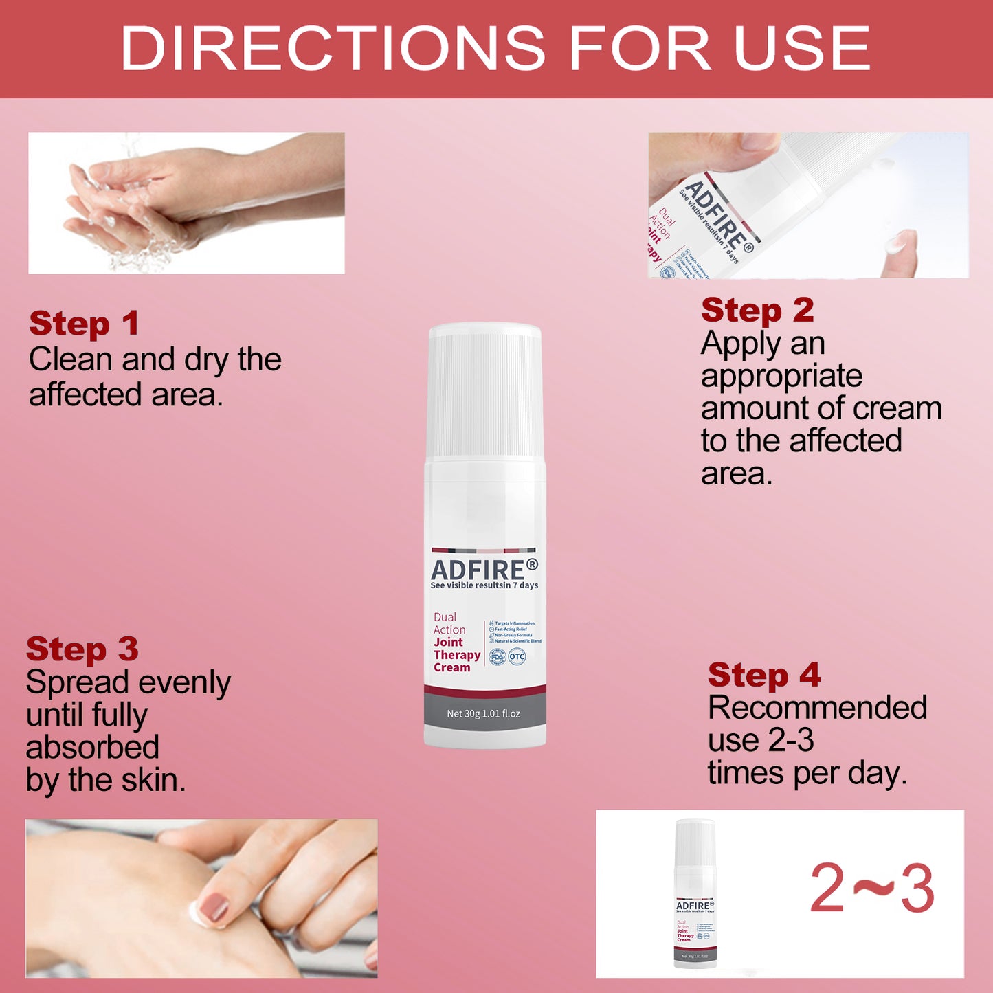 ADFIRE™ Dual Action Joint Therapy Cream