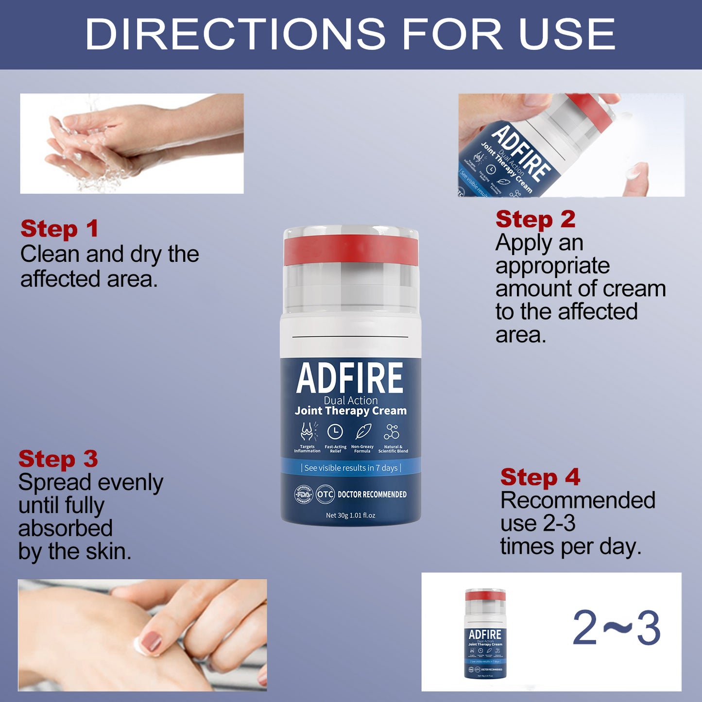 ADFIRE™ Dual Action Joint Therapy Cream