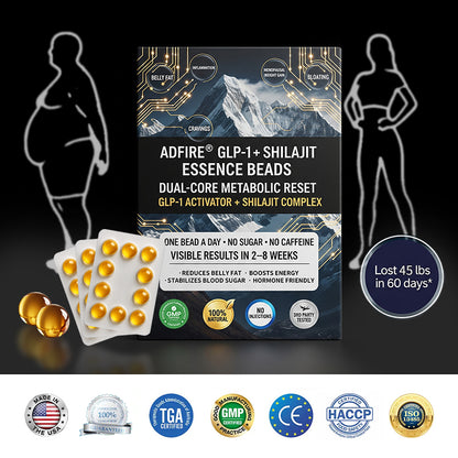 𝐀𝐝𝐟𝐢𝐫𝐞® 𝐆𝐋𝐏-𝟏 + 𝐒𝐡𝐢𝐥𝐚𝐣𝐢𝐭 𝐃𝐮𝐚𝐥-𝐂𝐨𝐫𝐞 𝐌𝐞𝐭𝐚𝐛𝐨𝐥𝐢𝐜 & 𝐑𝐞𝐬𝐭𝐨𝐫𝐚𝐭𝐢𝐨𝐧 𝐔𝐥𝐭𝐫𝐚-𝐂𝐨𝐧𝐜𝐞𝐧𝐭𝐫𝐚𝐭𝐞𝐝 𝐄𝐬𝐬𝐞𝐧𝐜𝐞 𝐁𝐞𝐚𝐝𝐬 — 𝐒𝐜𝐢𝐞𝐧𝐭𝐢𝐟𝐢𝐜 𝐅𝐚𝐭 𝐁𝐮𝐫𝐧 × 𝐇𝐞𝐫𝐛𝐚𝐥 𝐑𝐞𝐣𝐮𝐯𝐞𝐧𝐚𝐭𝐢𝐨𝐧, 𝐅𝐮𝐥𝐥𝐲 𝐀𝐜𝐭𝐢𝐯𝐚𝐭𝐢𝐧𝐠 𝐭𝐡𝐞 𝐁𝐨𝐝𝐲’𝐬 𝐌𝐞𝐭𝐚𝐛𝐨𝐥𝐢𝐜 𝐒𝐲𝐬𝐭𝐞𝐦 (✅ 𝐁𝐥𝐨𝐨𝐝 𝐒𝐮𝐠𝐚𝐫 𝐂𝐨𝐧𝐭𝐫𝐨𝐥, 𝐅𝐚𝐭 𝐋𝐨𝐬𝐬, 𝐇𝐞𝐚𝐫𝐭 𝐇𝐞𝐚𝐥𝐭𝐡, 𝐀𝐧𝐭𝐢-𝐀𝐠𝐢𝐧𝐠)