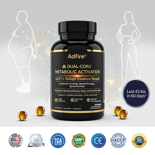 𝐀𝐝𝐟𝐢𝐫𝐞® 𝐆𝐋𝐏-𝟏 + 𝐒𝐡𝐢𝐥𝐚𝐣𝐢𝐭 𝐃𝐮𝐚𝐥-𝐂𝐨𝐫𝐞 𝐌𝐞𝐭𝐚𝐛𝐨𝐥𝐢𝐜 & 𝐑𝐞𝐬𝐭𝐨𝐫𝐚𝐭𝐢𝐨𝐧 𝐔𝐥𝐭𝐫𝐚-𝐂𝐨𝐧𝐜𝐞𝐧𝐭𝐫𝐚𝐭𝐞𝐝 𝐄𝐬𝐬𝐞𝐧𝐜𝐞 𝐁𝐞𝐚𝐝𝐬 — 𝐒𝐜𝐢𝐞𝐧𝐭𝐢𝐟𝐢𝐜 𝐅𝐚𝐭 𝐁𝐮𝐫𝐧 × 𝐇𝐞𝐫𝐛𝐚𝐥 𝐑𝐞𝐣𝐮𝐯𝐞𝐧𝐚𝐭𝐢𝐨𝐧, 𝐅𝐮𝐥𝐥𝐲 𝐀𝐜𝐭𝐢𝐯𝐚𝐭𝐢𝐧𝐠 𝐭𝐡𝐞 𝐁𝐨𝐝𝐲’𝐬 𝐌𝐞𝐭𝐚𝐛𝐨𝐥𝐢𝐜 𝐒𝐲𝐬𝐭𝐞𝐦 (✅ 𝐁𝐥𝐨𝐨𝐝 𝐒𝐮𝐠𝐚𝐫 𝐂𝐨𝐧𝐭𝐫𝐨𝐥, 𝐅𝐚𝐭 𝐋𝐨𝐬𝐬, 𝐇𝐞𝐚𝐫𝐭 𝐇𝐞𝐚𝐥𝐭𝐡, 𝐀𝐧𝐭𝐢-𝐀𝐠𝐢𝐧𝐠)
