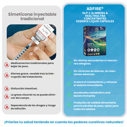 Controla tu apetito en minutos · Pierde 42 lbs en 60 días · 100% Natural