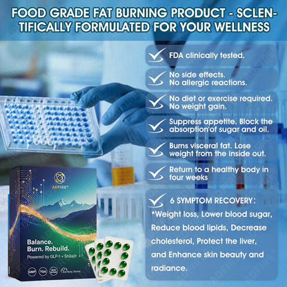 𝐀𝐝𝐟𝐢𝐫𝐞® 𝐆𝐋𝐏-𝟏 + 𝐒𝐡𝐢𝐥𝐚𝐣𝐢𝐭 𝐃𝐮𝐚𝐥-𝐂𝐨𝐫𝐞 𝐌𝐞𝐭𝐚𝐛𝐨𝐥𝐢𝐜 & 𝐑𝐞𝐬𝐭𝐨𝐫𝐚𝐭𝐢𝐨𝐧 𝐔𝐥𝐭𝐫𝐚-𝐂𝐨𝐧𝐜𝐞𝐧𝐭𝐫𝐚𝐭𝐞𝐝 𝐄𝐬𝐬𝐞𝐧𝐜𝐞 𝐁𝐞𝐚𝐝𝐬 — 𝐒𝐜𝐢𝐞𝐧𝐭𝐢𝐟𝐢𝐜 𝐅𝐚𝐭 𝐁𝐮𝐫𝐧 × 𝐇𝐞𝐫𝐛𝐚𝐥 𝐑𝐞𝐣𝐮𝐯𝐞𝐧𝐚𝐭𝐢𝐨𝐧, 𝐅𝐮𝐥𝐥𝐲 𝐀𝐜𝐭𝐢𝐯𝐚𝐭𝐢𝐧𝐠 𝐭𝐡𝐞 𝐁𝐨𝐝𝐲’𝐬 𝐌𝐞𝐭𝐚𝐛𝐨𝐥𝐢𝐜 𝐒𝐲𝐬𝐭𝐞𝐦 (✅ 𝐁𝐥𝐨𝐨𝐝 𝐒𝐮𝐠𝐚𝐫 𝐂𝐨𝐧𝐭𝐫𝐨𝐥, 𝐅𝐚𝐭 𝐋𝐨𝐬𝐬, 𝐇𝐞𝐚𝐫𝐭 𝐇𝐞𝐚𝐥𝐭𝐡, 𝐀𝐧𝐭𝐢-𝐀𝐠𝐢𝐧𝐠)