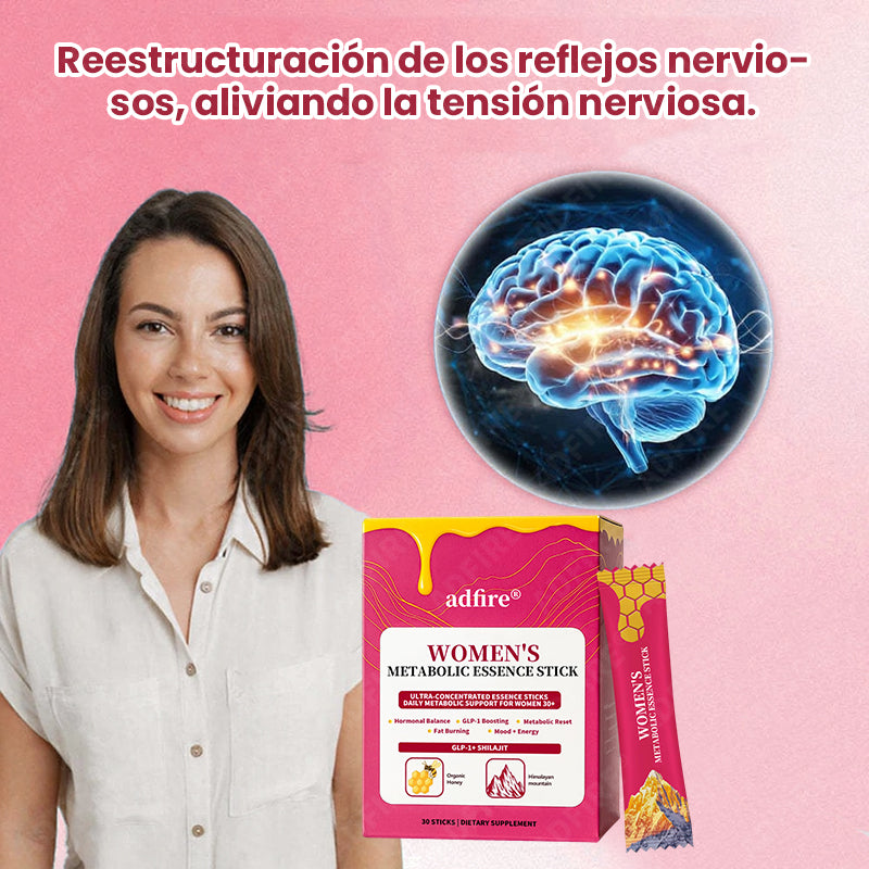 ADFIRE® BALANCE BURN BEAUTIFY ESENCIA METABÓLICA PARA MUJERES GLP-1 + SHILAJIT + JALEA REAL EN BARRA