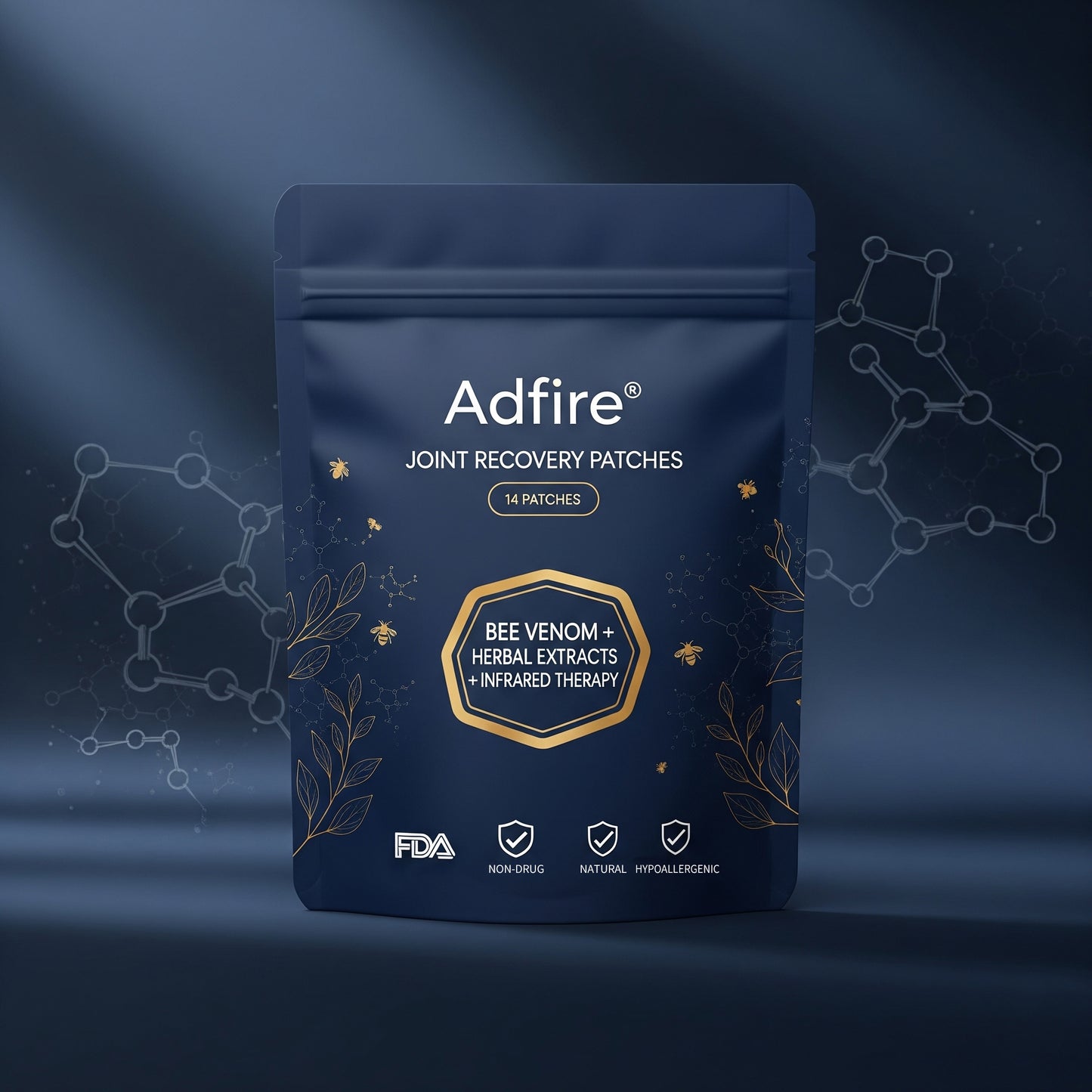Pair with our BeeVenom Joint Patches – extended overnight relief while you sleep.