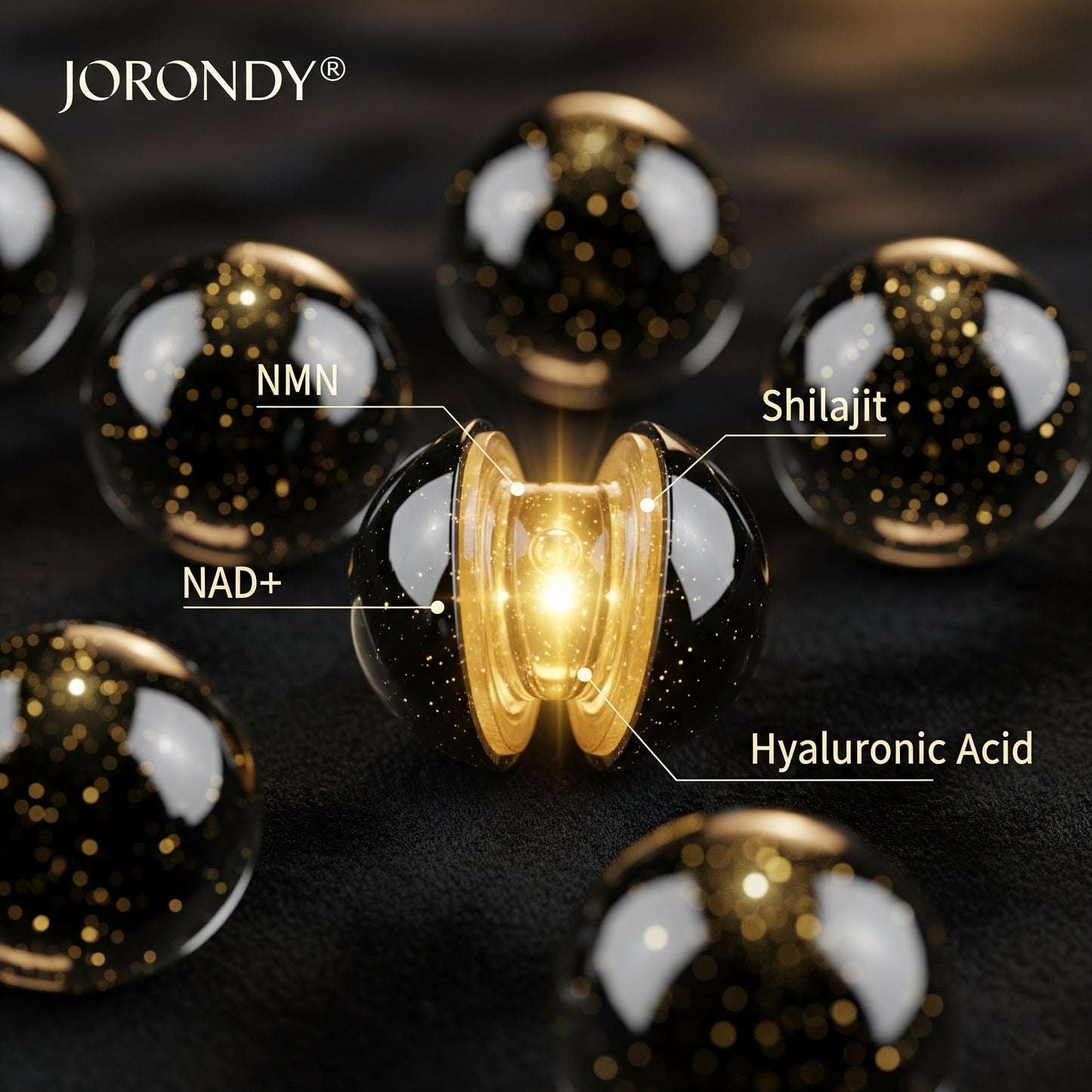 Jorondy® NMN + Shilajit Youth-Activating Essence Beads Sublingual Beauty Revolution – Fight Aging from Within