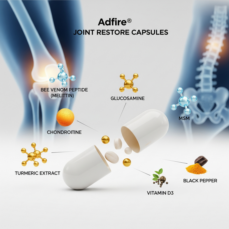 Want faster, deeper joint healing? Add Adfire® Joint Restore Capsules to support cartilage repair from the inside out!